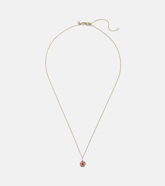 Sydney Evan Evil Eye 14kt gold and diamond necklace