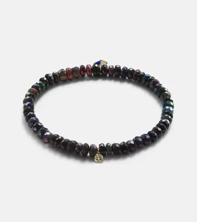 Sydney Evan Heart 14kt gold charm bracelet with diamonds and opals | Thumbnail 2