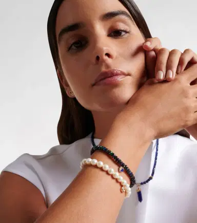 Sydney Evan Heart 14kt gold charm bracelet with diamonds and opals | Thumbnail 4