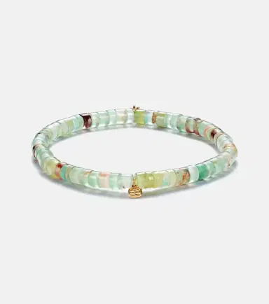 Sydney Evan 14kt gold Moroccan charm beaded bracelet with diamond | Thumbnail 2 Sydney Evan 14kt gold Moroccan charm beaded bracelet with diamond | Thumbnail 2