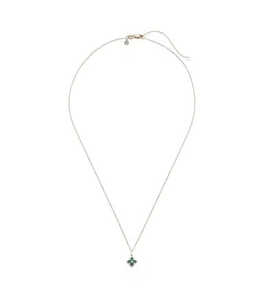 Sydney Evan Mini Moroccan 14kt gold necklace with enamel and diamond | Thumbnail 1