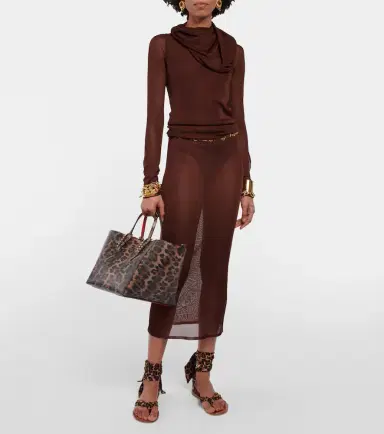 Christian Louboutin Cabachic Small leopard-print tote bag | Thumbnail 3