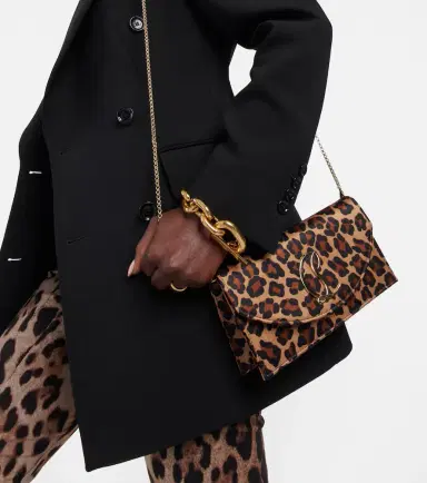Christian Louboutin Loubi54 leopard-print satin clutch | Thumbnail 2