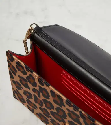 Christian Louboutin Loubi54 leopard-print satin clutch | Thumbnail 6
