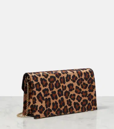 Christian Louboutin Loubi54 leopard-print satin clutch | Thumbnail 7
