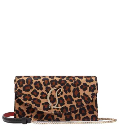 Christian Louboutin Loubi54 leopard-print satin clutch | Thumbnail 1