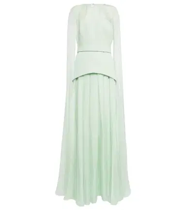 Safiyaa Gloria silk and crêpe gown | Thumbnail 1