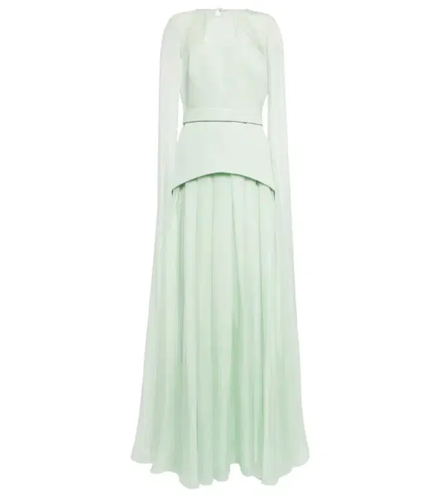 Safiyaa Gloria silk and crêpe gown