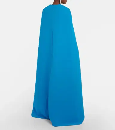 Safiyaa Cape crêpe maxi dress | Thumbnail 5