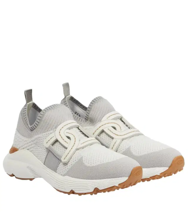 Tod's Leather-trimmed knit sneakers