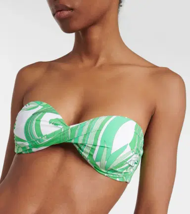 Melissa Odabash Martinique printed bandeau bikini top | Thumbnail 5