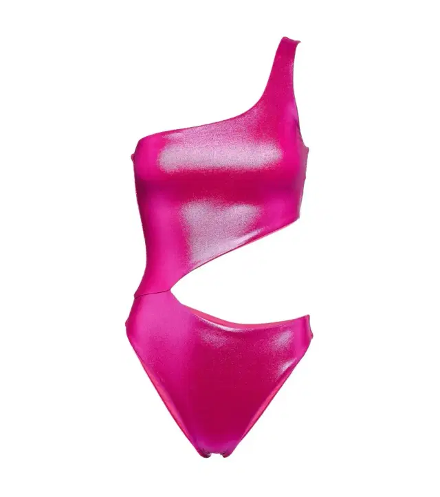 Melissa Odabash Nassau metallic asymmetric swimsuit