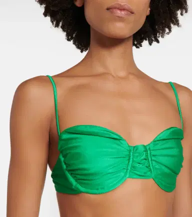 Jade Swim Mia ruched bikini top | Thumbnail 2