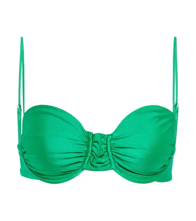Jade Swim Mia ruched bikini top