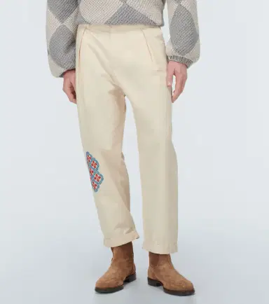 ADISH Embroidered straight cotton pants | Thumbnail 3