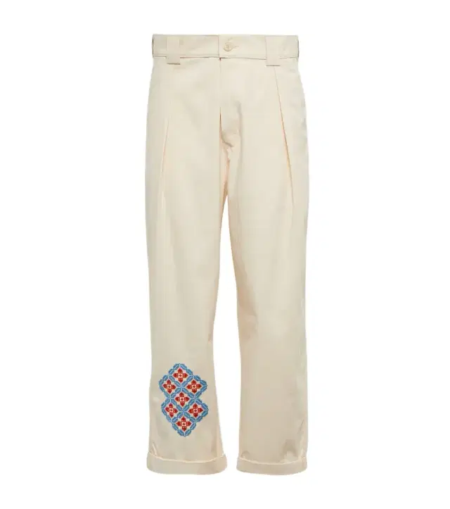 ADISH Embroidered straight cotton pants