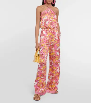 Poupette St Barth Isabelle printed halterneck jumpsuit | Thumbnail 4