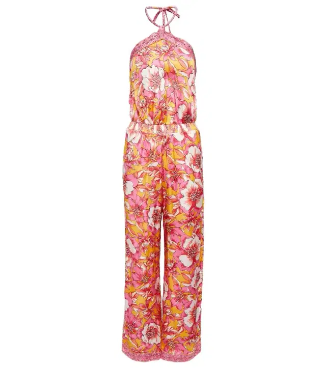 Poupette St Barth Isabelle printed halterneck jumpsuit
