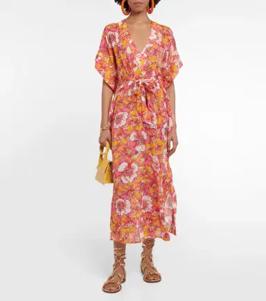 Poupette St Barth Andrea floral kaftan | Thumbnail 4