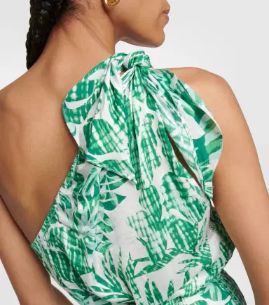 Poupette St Barth Isabelle printed one-shoulder kaftan | Thumbnail 5