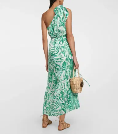 Poupette St Barth Isabelle printed one-shoulder kaftan | Thumbnail 6
