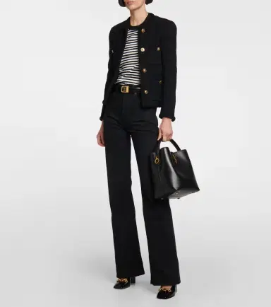 Saint Laurent Cassandre striped jersey top | Thumbnail 2