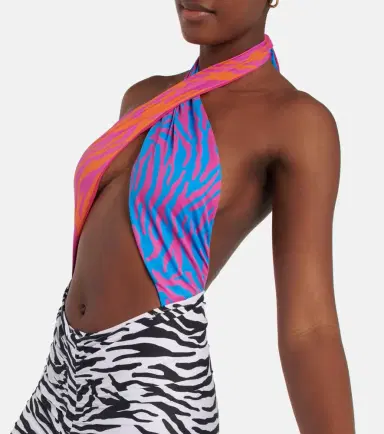 REINA OLGA Stallion animal print minidress | Thumbnail 4