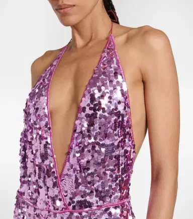 Oseree Oséree Sequined halterneck swimsuit | Thumbnail 4