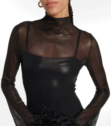 Oseree Oséree Feather-trimmed minidress | Thumbnail 2