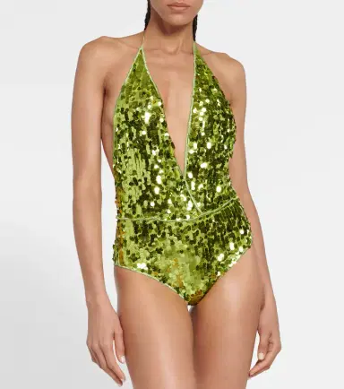 Oseree Oséree Sequined halterneck swimsuit | Thumbnail 5