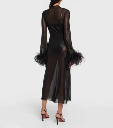 Oséree Oséree Lumière Plumage midi dress | Thumbnail 5