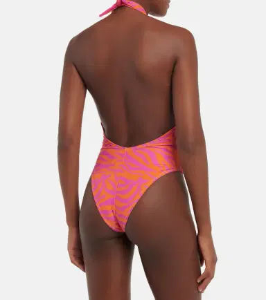 REINA OLGA Italian Stallion zebra-print swimsuit | Thumbnail 2