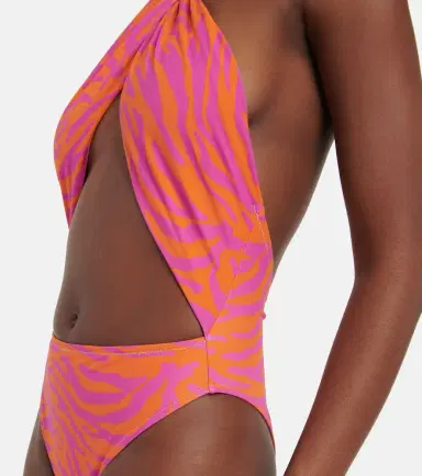 REINA OLGA Italian Stallion zebra-print swimsuit | Thumbnail 3