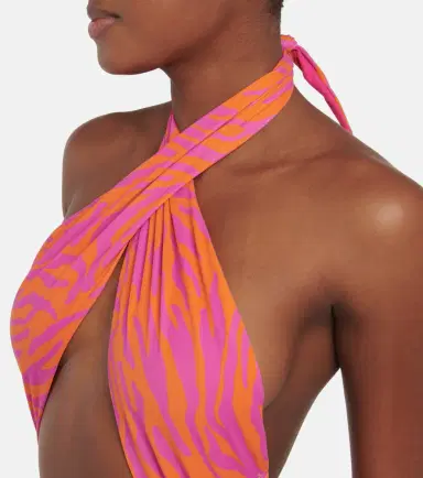 REINA OLGA Italian Stallion zebra-print swimsuit | Thumbnail 5