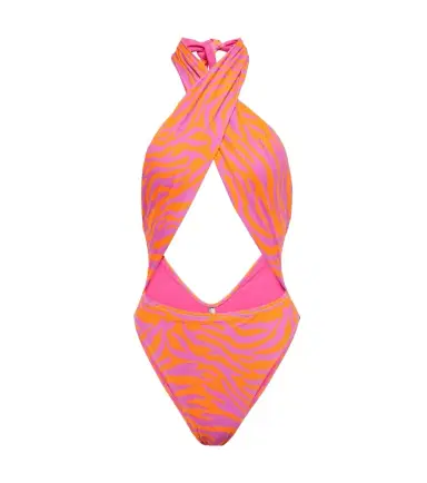 REINA OLGA Italian Stallion zebra-print swimsuit | Thumbnail 1