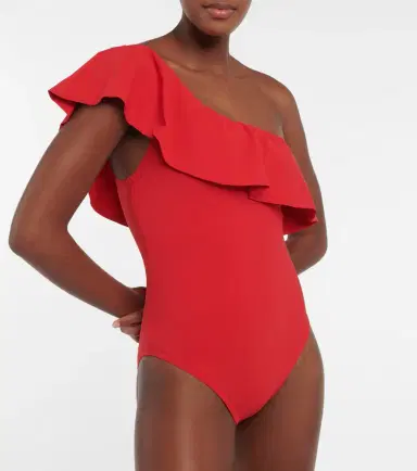 Karla Colletto Ruffle-trimmed one-shoulder swimsuit | Thumbnail 4