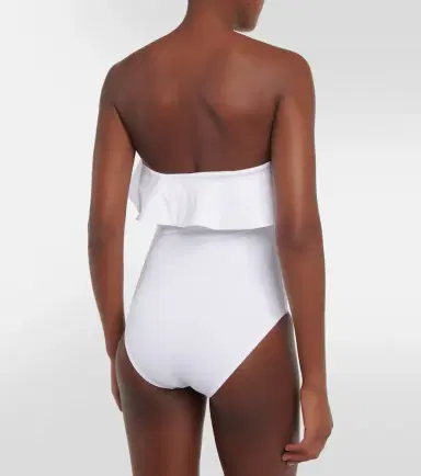 Karla Colletto Ruffle-trimmed off-shoulder swimsuit | Thumbnail 3