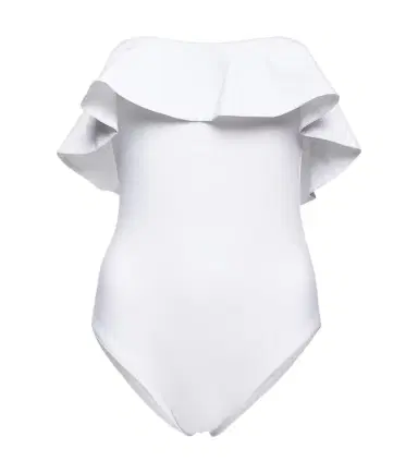 Karla Colletto Ruffle-trimmed off-shoulder swimsuit | Thumbnail 1