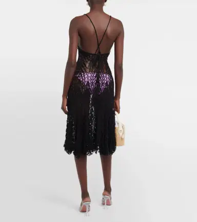 Anna Kosturova Open-knit cotton midi dress | Thumbnail 2