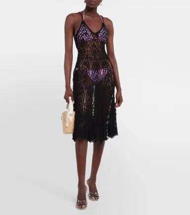 Anna Kosturova Open-knit cotton midi dress | Thumbnail 4