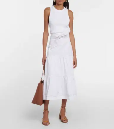 Veronica Beard Austyn cotton-blend midi dress | Thumbnail 4