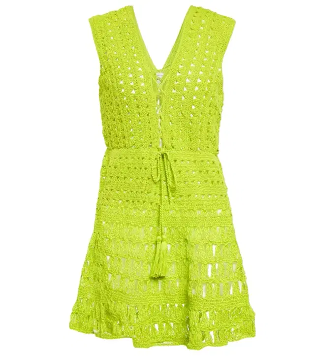 Anna Kosturova Jennifer crochet cotton minidress