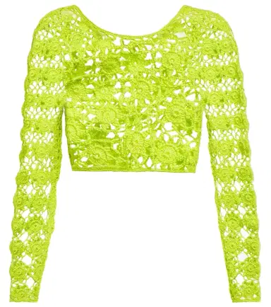 Anna Kosturova Bella crochet cotton crop top | Thumbnail 1
