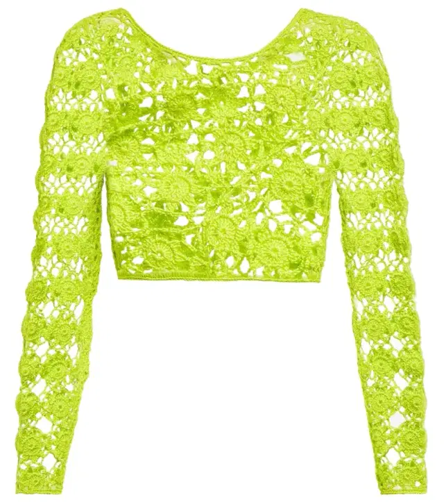 Anna Kosturova Bella crochet cotton crop top
