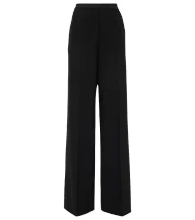 Balenciaga Logo mid-rise wide-leg wool pants | Thumbnail 1