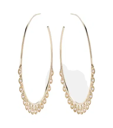 Sydney Evan 14kt gold hoop earrings with diamonds | Thumbnail 1