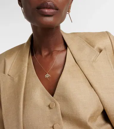 Sydney Evan Evil Eye 14kt gold necklace with diamonds | Thumbnail 4 Sydney Evan Evil Eye 14kt gold necklace with diamonds | Thumbnail 4