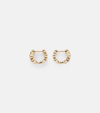 Sydney Evan Heart Diamond 14kt gold hoop earrings | Thumbnail 2