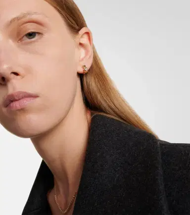Sydney Evan Heart Diamond 14kt gold hoop earrings | Thumbnail 5