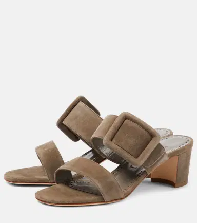 Manolo Blahnik Newton 50 suede mules | Thumbnail 4